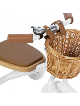 Trike con manico di spinta rimovibile bianco - Banwood
