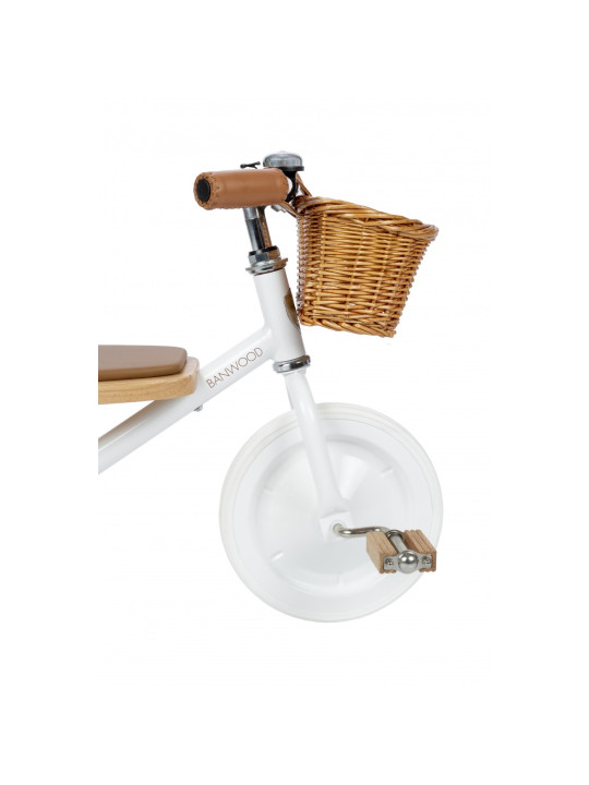 Trike con manico di spinta rimovibile bianco - Banwood