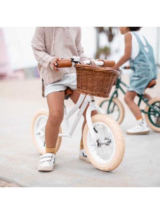 Bicicletta senza pedali First Go bianca - Banwood