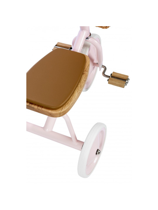 Trike con manico di spinta rimovibile rosa - Banwood