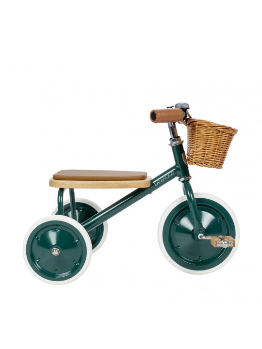 Trike con manico di spinta rimovibile verde - Banwood