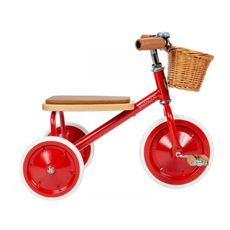 Trike with removable push bar red - Banwood