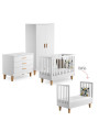 3 Piece Nursery Set with Cot 70x140 Lounge white - VOX