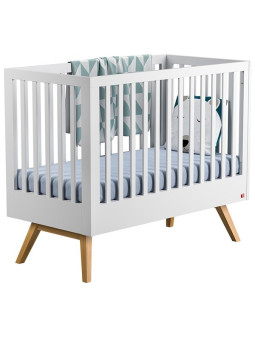Crib for babies 60x120 in white oak wood Nature collection by VOX