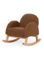 Sedia a dondolo per bambini marrone in tessuto teddy - Childhome