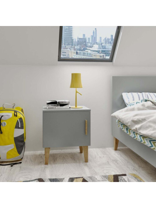 Bedside cabinet Kubi grey - Kocot Kids