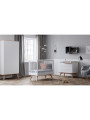 Cameretta completa 3 Pezzi con Culla 60x120 serie Nature bianca - VOX