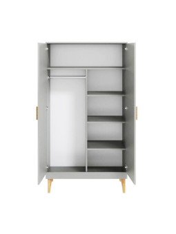 2-Door Wardrobe Kubi white - Kocot Kids