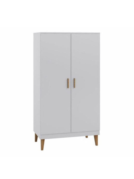 2-Door Wardrobe Kubi white - Kocot Kids