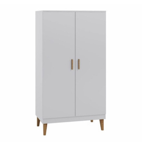 2-Door Wardrobe Kubi white - Kocot Kids