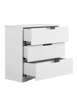 Cassettiera 3 cassetti per bimbi per la cameretta dei bambini in legno bianco collezione Classic by Kocot Kids