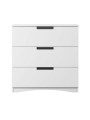 Cassettiera 3 cassetti per bimbi per la cameretta dei bambini in legno bianco collezione Classic by Kocot Kids