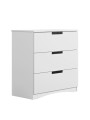 Cassettiera 3 cassetti per bimbi per la cameretta dei bambini in legno bianco collezione Classic by Kocot Kids