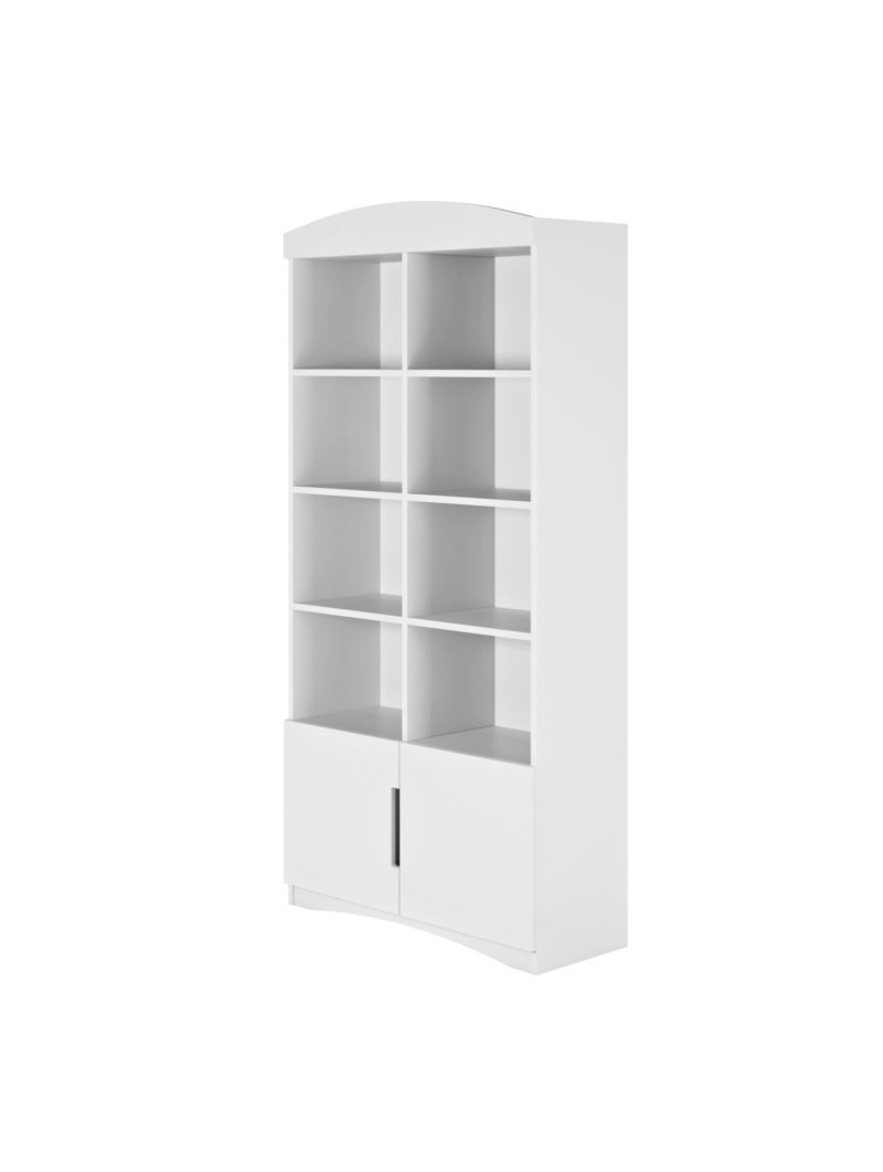 Libreria doppia per bimbi per la cameretta dei bambini in legno bianco collezione Classic by Kocot Kids