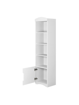 Libreria singola per bimbi per la cameretta dei bambini in legno bianco collezione Classic by Kocot Kids