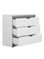 Cassettiera 3 cassetti per bimbi per la cameretta dei bambini in legno bianco collezione Tomi by Kocot Kids