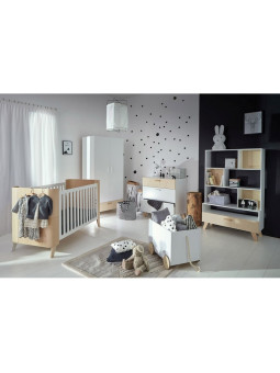 Armadio guardaroba per la cameretta dei Bambin in MDF Bianco Hoppa - by BellAmy