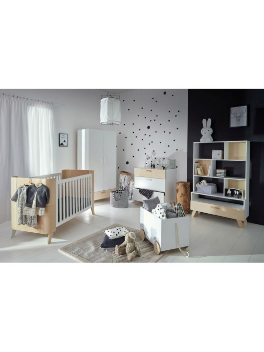 Armadio guardaroba per la cameretta dei Bambin in MDF Bianco Hoppa - by BellAmy