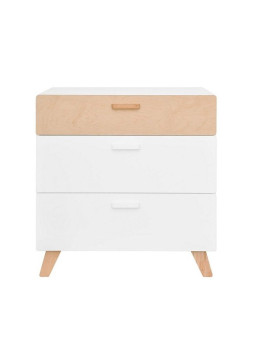 Cassettiera Comò con fasciatoio per la cameretta dei Bambin in MDF Bianco Hoppa - by BellAmy