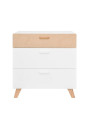 Cassettiera Comò con fasciatoio per la cameretta dei Bambin in MDF Bianco Hoppa - by BellAmy