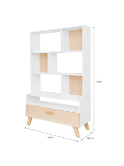 Libreria per la cameretta dei Bambin in MDF Bianco Hoppa - by BellAmy
