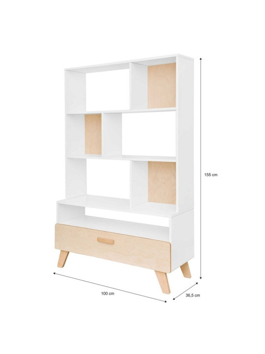 Libreria per la cameretta dei Bambin in MDF Bianco Hoppa - by BellAmy