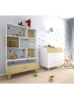 Libreria per la cameretta dei Bambin in MDF Bianco Hoppa - by BellAmy
