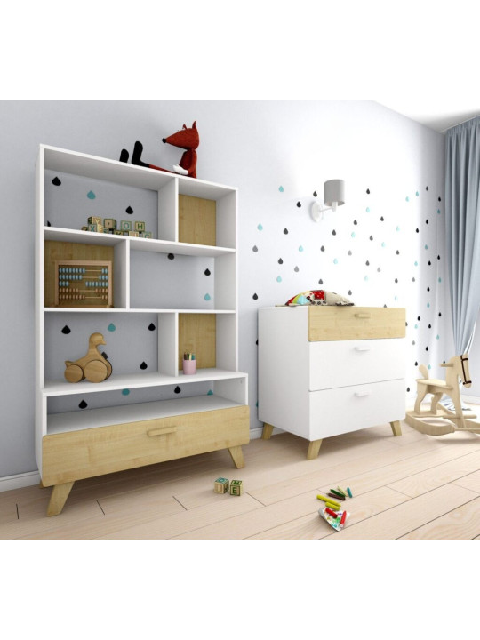 Libreria per la cameretta dei Bambin in MDF Bianco Hoppa - by BellAmy