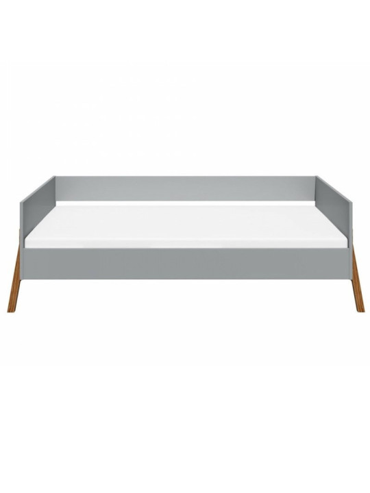 Lettino 80x18ì60 cm per la cameretta dei Bambini in legno grigio e rovere Lotta by BellAmy