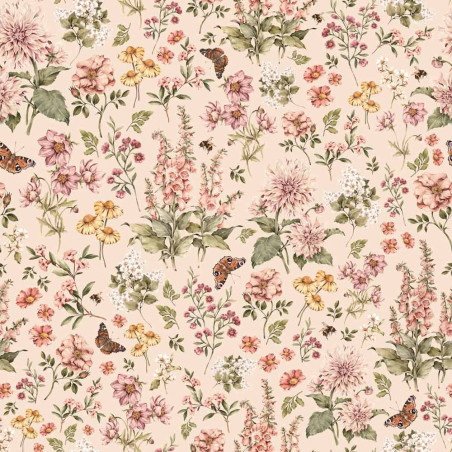 Carta da Parati Tappezzeria per Cameretta dei Bambini Floral countryside by Dekornik