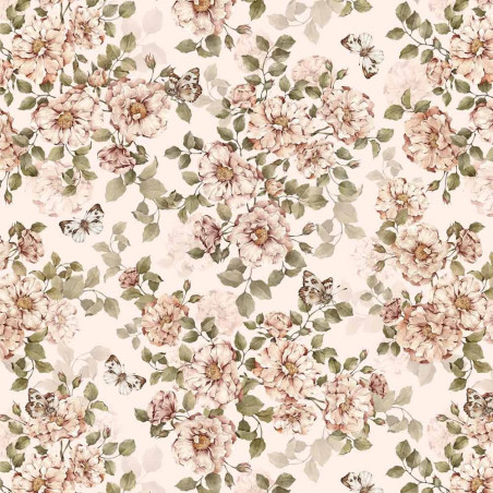 Wallpaper for Children's Room Roses with Butterflies by Dekornik