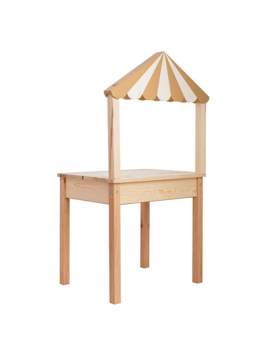 Scrivania a forma di tenda da circo in Legno naturale e marrone caramello per Cameretta dei Bambini