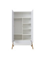 Armadio a 2 ante per la cameretta dei Bambini in legno bianco e rovere Lotta by BellAmy