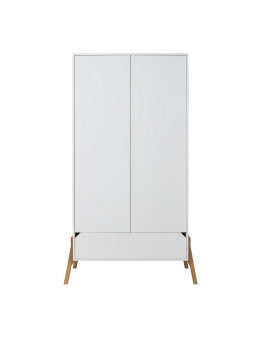 Armadio a 2 ante per la cameretta dei Bambini in legno bianco e rovere Lotta by BellAmy