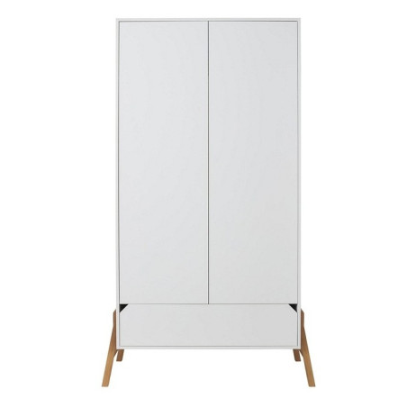 Armadio a 2 ante per la cameretta dei Bambini in legno bianco e rovere Lotta by BellAmy