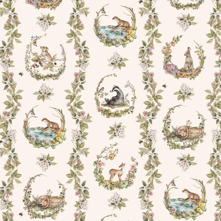 Wallpaper for Children's Bedroom Animals in the Circles by Dekornik
