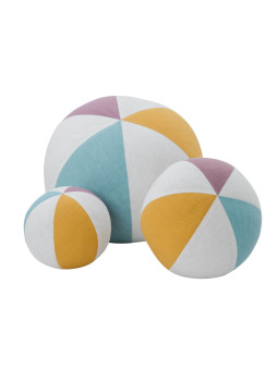 Set of 3 linen balls for children in circus style