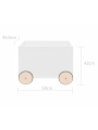Cassetta box porta giocattoli in legno a forma di automobile con ruote e corda per il trasporto - Collezione Lotta by BellAmy