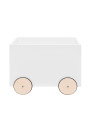 Cassetta box porta giocattoli in legno a forma di automobile con ruote e corda per il trasporto - Collezione Lotta by BellAmy