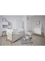 Cassettiera con 3 cassetti per la cameretta dei bambini in legno bianco e rovere Lotta by BellAmy