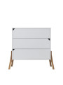 Cassettiera con 3 cassetti per la cameretta dei bambini in legno bianco e rovere Lotta by BellAmy