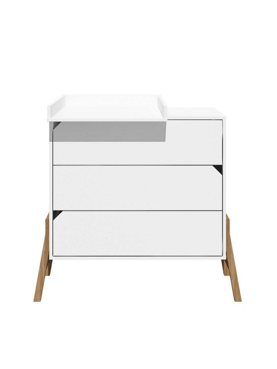 Top fasciatoio aggiuntivo in legno bianco ideale per le cassettiere serie Pinette e Lotta by BellAmy
