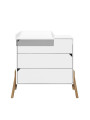 Top fasciatoio aggiuntivo in legno bianco ideale per le cassettiere serie Pinette e Lotta by BellAmy