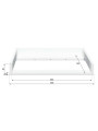 Top fasciatoio aggiuntivo in legno bianco ideale per le cassettiere serie Pinette e Lotta by BellAmy