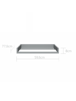 Top fasciatoio aggiuntivo in legno grigio ideale per le cassettiere serie Pinette e Lotta by BellAmy