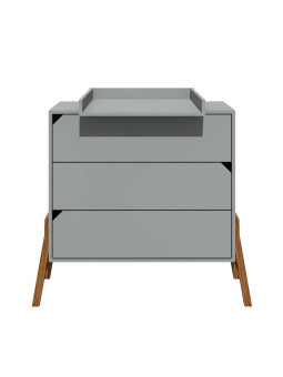 Top fasciatoio aggiuntivo in legno grigio ideale per le cassettiere serie Pinette e Lotta by BellAmy