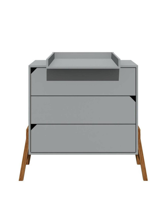 Top fasciatoio aggiuntivo in legno grigio ideale per le cassettiere serie Pinette e Lotta by BellAmy