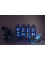 Wall Decoration Small Houses in Birch Plywood Illuminated by LED lights