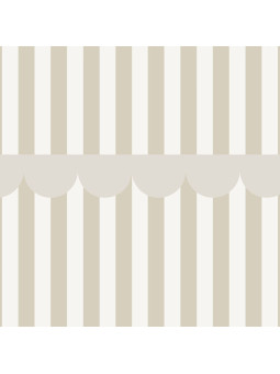 Carta da Parati Tappezzeria per Cameretta dei Bambini Rustic Beige White by Dekornik