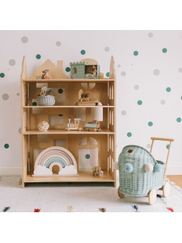 My Mini Home 3 in 1 bookcase that can be used as a shelf, a desk or a decorative screen for the children's bedroom